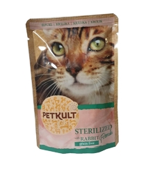 Petkult cat kapsa STERILISED králík 100g