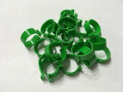 Označovací kroužky pro drůbež zámkové,25 mm, barva zelená