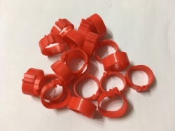 Označovací kroužky pro drůbež zámkové, velikost 16 mm, Barva Červená