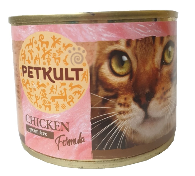 PETKULT cat konzerva kuřecí 185g