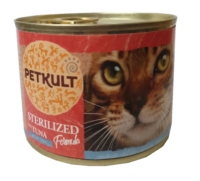 PETKULT cat konzerva STERILISED tuňák 185g